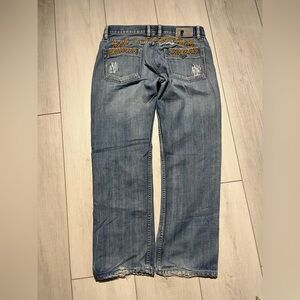 Y2K Archive Armani Embroidered Straight Jeans